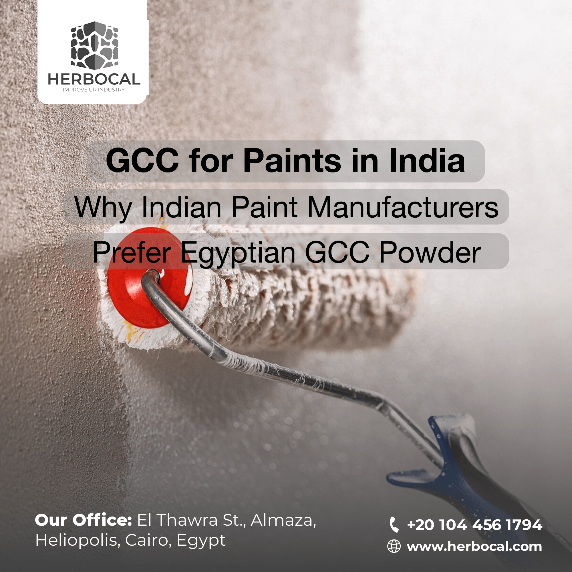 GCC for Paints in India: Why Indian Paint Manufacturers Prefer Egyptian GCC Powder