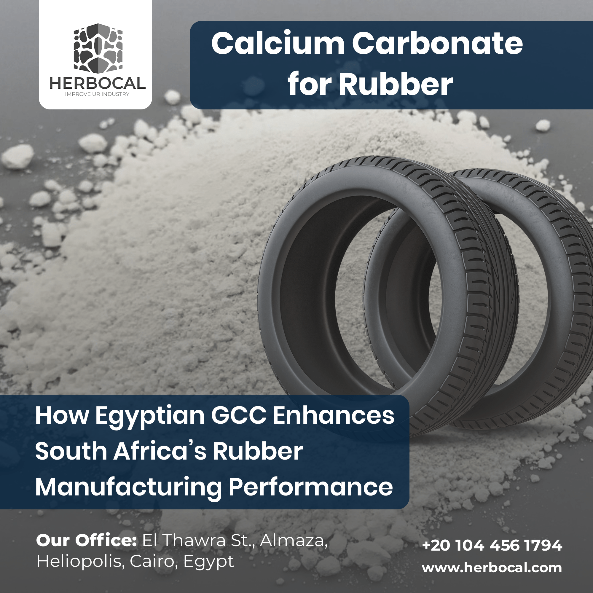 Calcium Carbonate for Rubber: How Egyptian GCC Enhances South Africa’s Rubber Manufacturing Performance