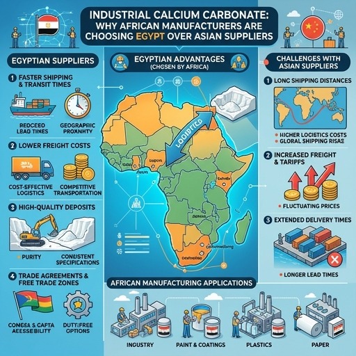 Industrial Calcium Carbonate: Why African Manufacturers Are Choosing Egypt Over Asian Suppliers