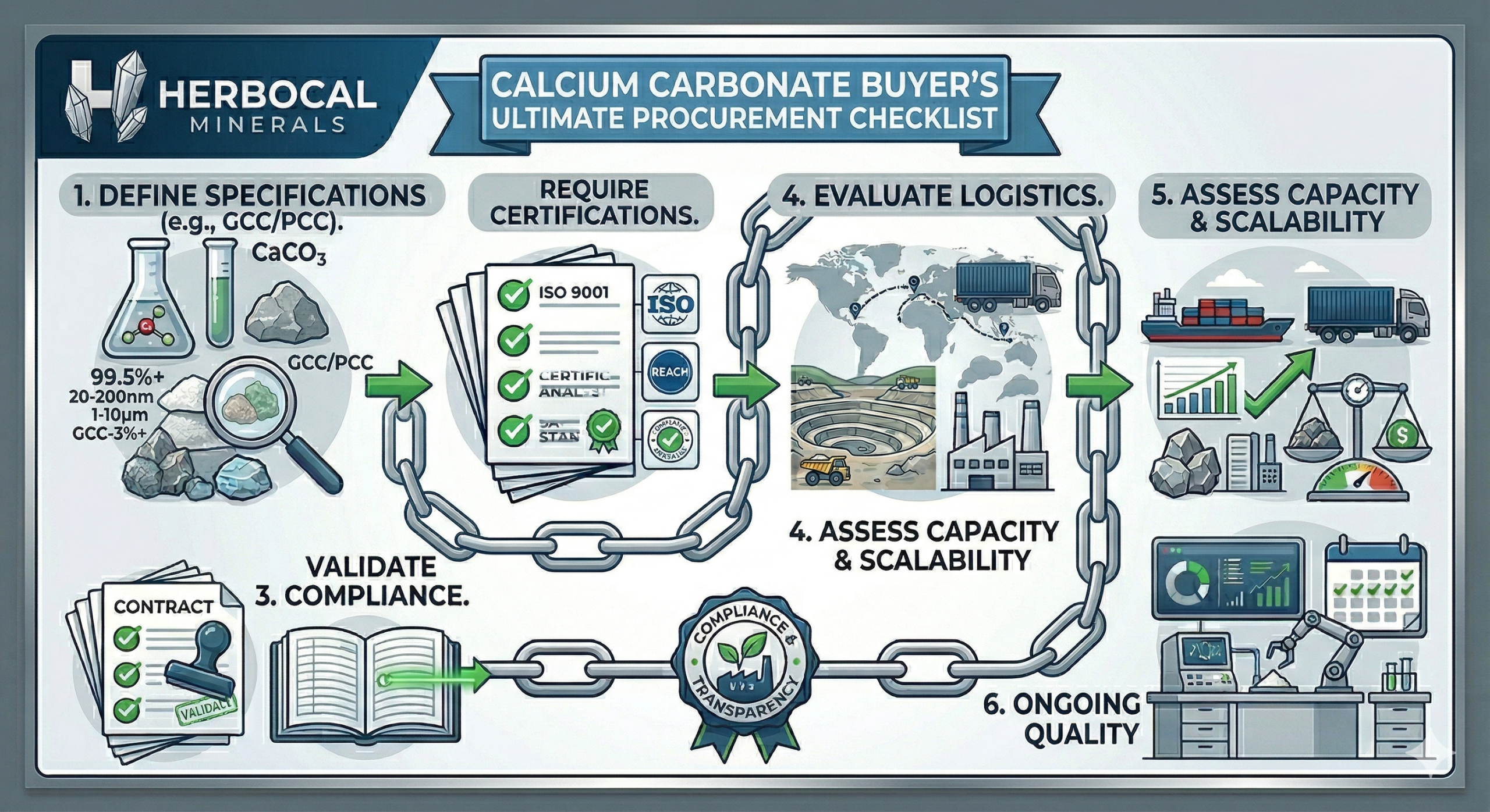Industrial Mineral Procurement: The Ultimate Checklist for Calcium Carbonate Buyers