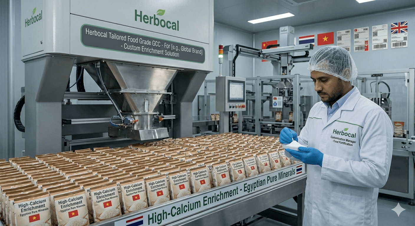 Food Grade Calcium Carbonate: Egypt’s Advantage in Supplying Global Brands via HERBOCAL