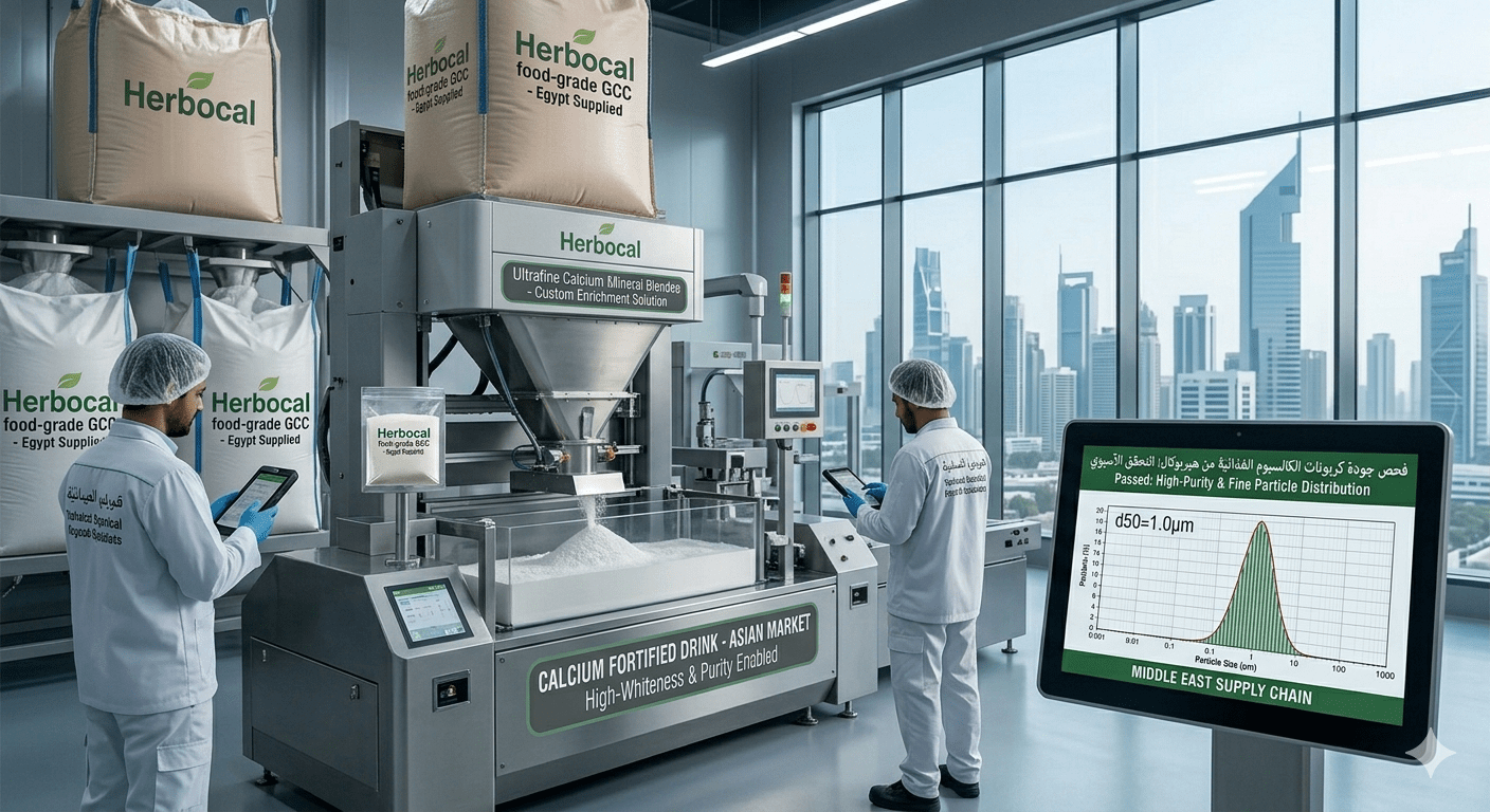 Food Grade Calcium Carbonate: Egypt’s Advantage in Supplying Global Brands via HERBOCAL