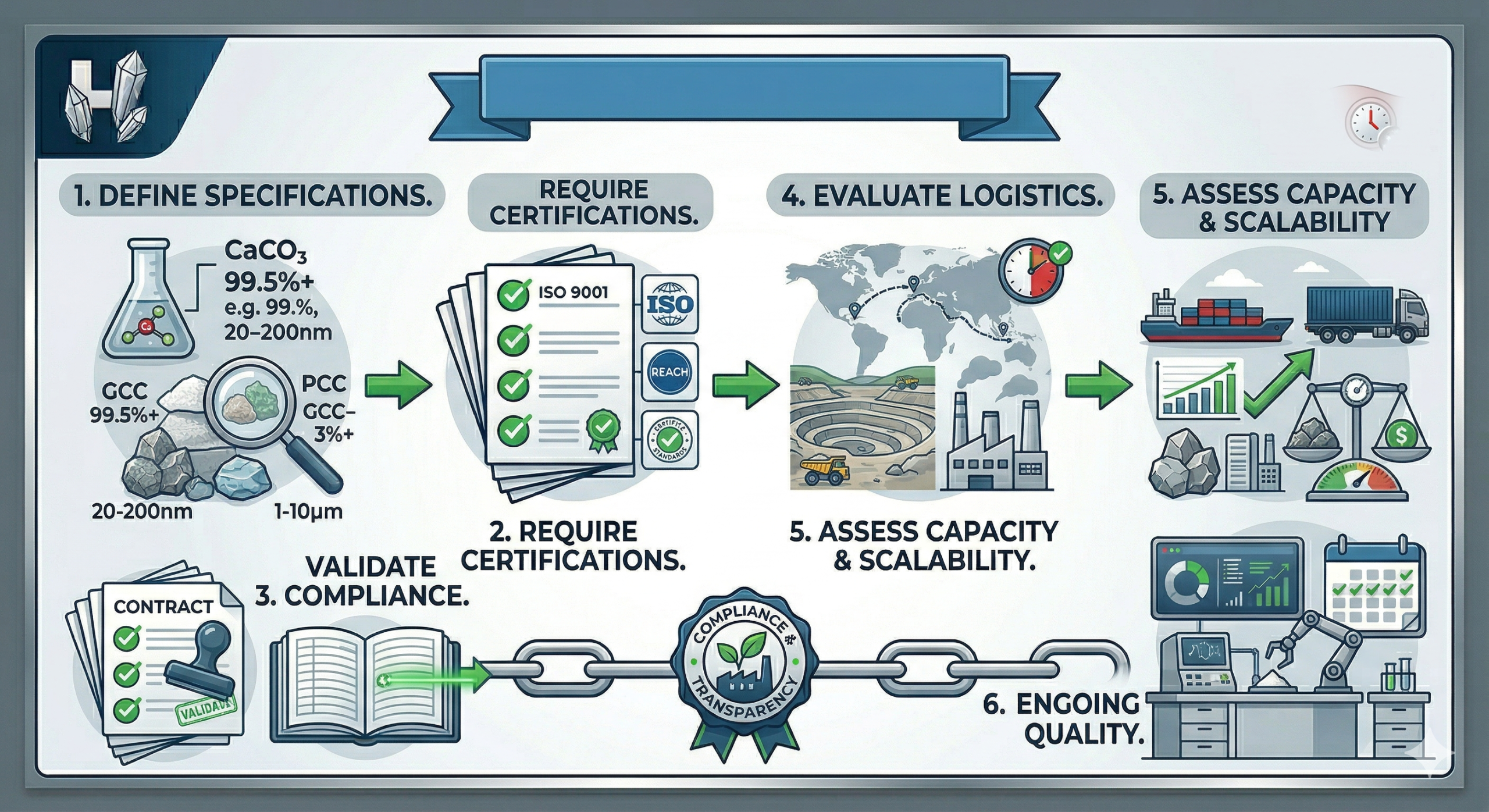 Industrial Mineral Procurement: The Ultimate Checklist for Calcium Carbonate Buyers