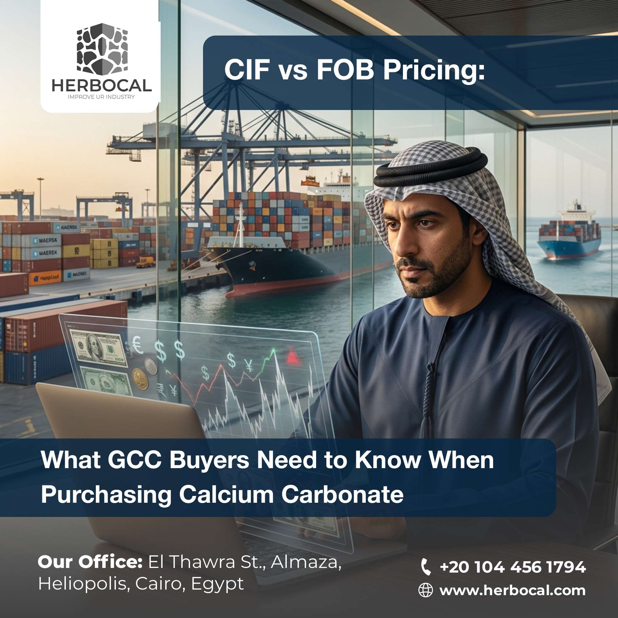 CIF vs FOB Pricing: What GCC Buyers Need to Know When Purchasing Calcium Carbonate