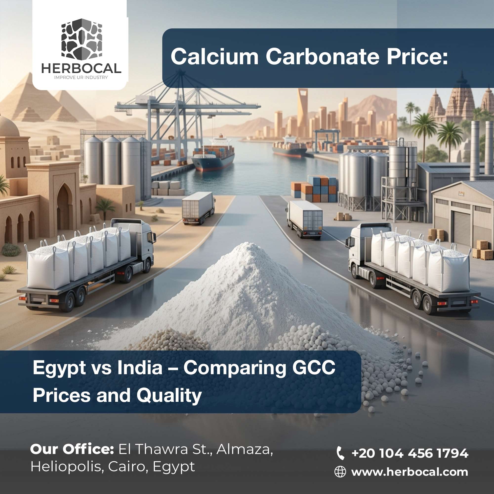 Calcium Carbonate Price: Egypt vs India – Comparing GCC Prices and Quality